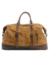 Oversized Military Style Canvas &amp; Leather Waterproof Duffel Bag - Bearded Pleasures 