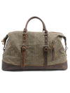Oversized Military Style Canvas &amp; Leather Waterproof Duffel Bag - Bearded Pleasures 